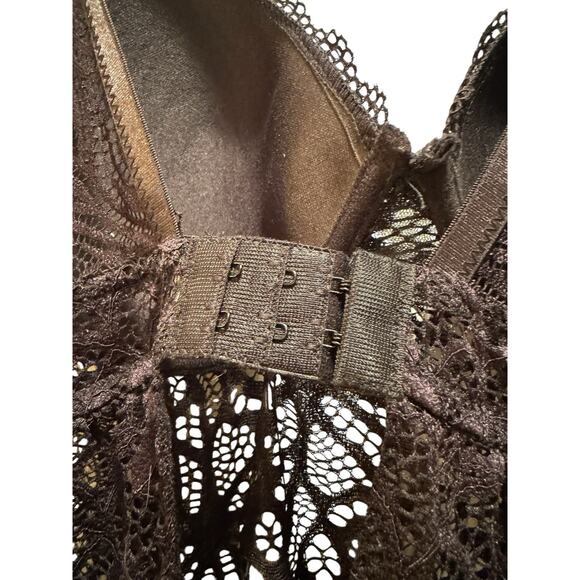 Black Lace Lingerie Babydoll 1X Fairycore Whimsygoth Goth Coquette Lace - Picture 5 of 10